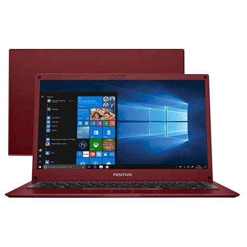 Notebook 10 Polegadas Notebook Positivo Motion Red Q232B - Intel Atom X5-Z8300...