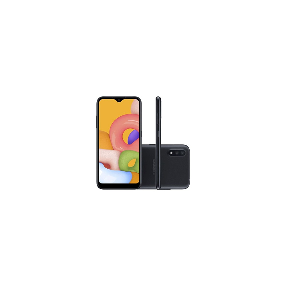 Smartphone Samsung Galaxy A01 - Preto - 32GB - RAM 2GB - 4G - Tela 5....