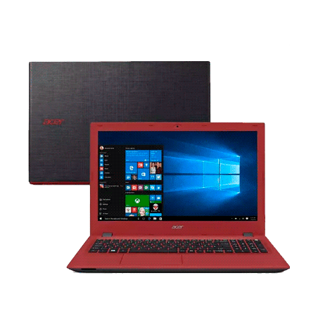 Notebook Acer E5-574-307M - Intel Core i3-6100U - RAM 4GB - HD 1TB - LED 15.6" - Windows 10 - Vermelho