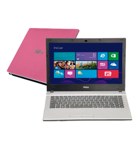 Notebook Philco 14F-R724WS - Rosa - Amd C-50 - RAM 4GB - HD 500GB - Tela 14" - Windows 7 Starter