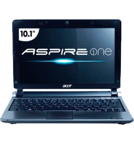 Netbook Acer AOD250-1080 Intel Atom 10" - RAM 1GB - HD 160GB - Windows XP Home