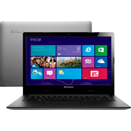 Notebook Lenovo S400-59356718 - Intel Core i5-3317U - RAM 4GB - HD 500GB - LED 14" - Windows 8 - Prata