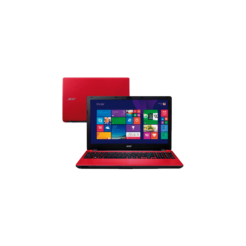 Notebook Acer Aspire RED E5-571-36ZV - Intel Core i3-4030U - HD 1TB - RAM 4GB - LED 15.6" - Bluetooth - Windows 8.1