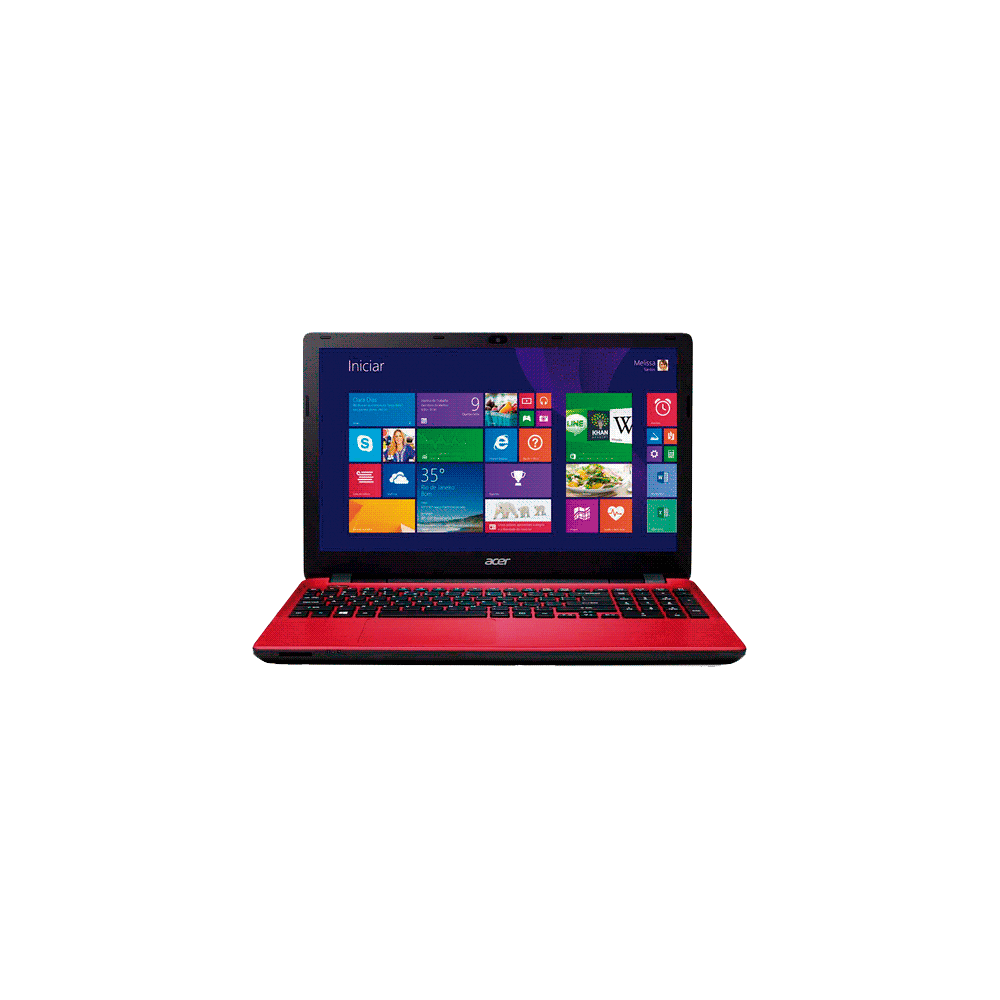 Notebook Acer E5-571-3513 - Intel Core i3-4005U - RAM 4GB - HD 1TB - LED 15.6" - RED - Windows 8.1
