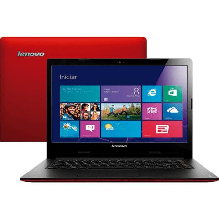 Ultrabook Lenovo S400-631262P - Intel Core i3-3217U - RAM 4GB - HD 500GB - SSD 32GB - LED 14" - Windows 8 - Vermelho