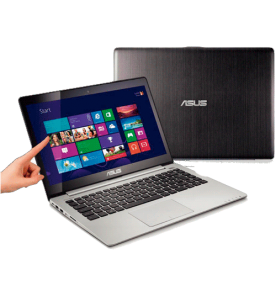 Notebook Asus S400CA-BRA-CA192H Preto - Intel Core i3-2365M - HD 500GB - RAM 2GB - LED 14" Touchscreen - Windows 8