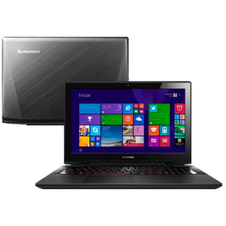 Notebook Lenovo Gamer Y50 70-59444684 - Intel Core i7-4720HQ - RAM 16GB - HD 1TB - Tela LED 15.6" - Windows 8.1 - Preto