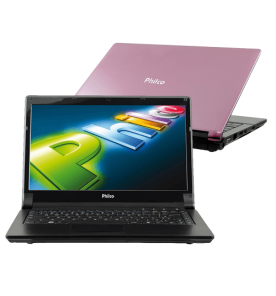 Notebook Philco 14H-R143LM - Rosa - Intel Atom D2500 - RAM 2GB - HD 500GB - Tela 14" - Linux