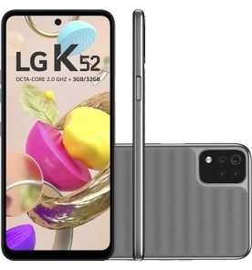 Smartphone LG K52 - Cinza - 64GB - RAM 3GB - Octa Core - 4G - Câmera Quádrupla - Tela 6.6" - Android 10