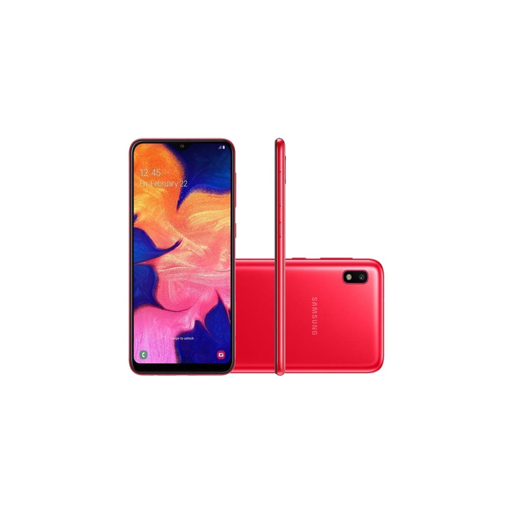 Smartphone Samsung Galaxy A10 - Vermelho - 32GB - RAM 2GB - Octa Co