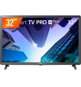 Smart TV LED Pro LG 32" 32LM621CBSB - HD HDR Ativo - HDMI - USB -Wi-Fi - ThinQ AI - Conversor Digital