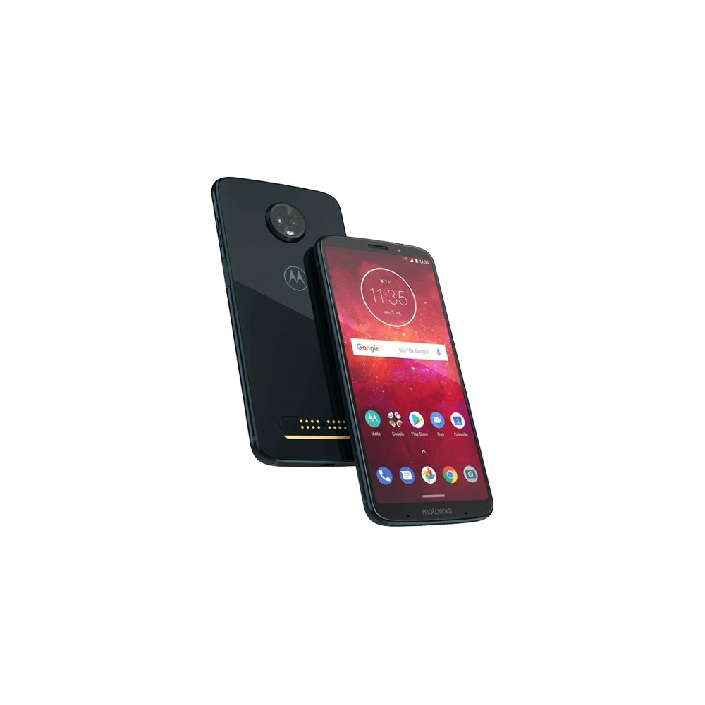 Vetro Posteriore Con Adesivo Per Motorola Moto Z3 Play (XT1929) – Blu Originale