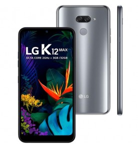 Smartphoe LG K12 Max - Platina - 32GB - RAM 3GB - Octa Core - 4G - 13MP - Tela 6.2" - Android 9