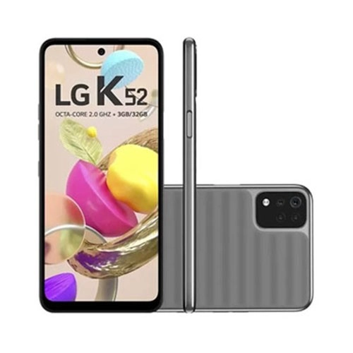 Smartphone LG K52 - Cinza - 64GB - RAM 3GB - Octa Core - 4G - Câmera Quádrupla - Tela 6.6" - Android 10