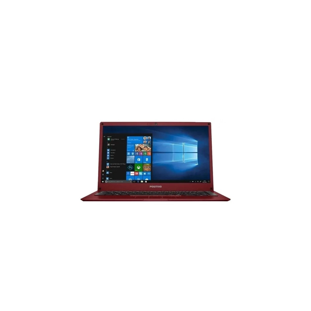 Notebook Positivo Motion Plus Vermelho Q464B - Intel Atom X5-Z8330 - SSD 64GB - RAM 4GB - Tela 14” - Windows 10