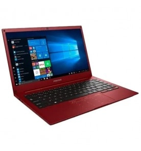 Notebook Positivo Motion Plus Vermelho Q464B - Intel Atom X5-Z8330 - SSD 64GB - RAM 4GB - Tela 14” - Windows 10
