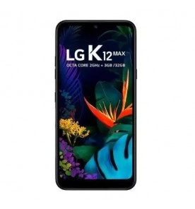 Smartphoe LG K12 Max - Preto - 32GB - RAM 3GB - Octa Core - 4G - 13MP - Tela 6.2" - Android 9