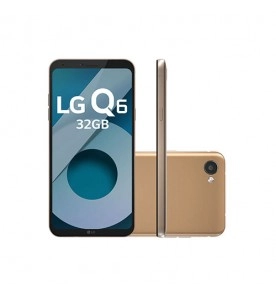 Smartphone LG Q6 - Dourado - 32GB - Dual Chip - RAM 3GB - Reconhecimento Facial - 5.5”