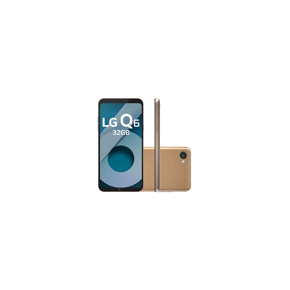 Smartphone LG Q6 - Dourado - 32GB - Dual Chip - RAM 3GB - Reconhecimento Facial - 5.5”