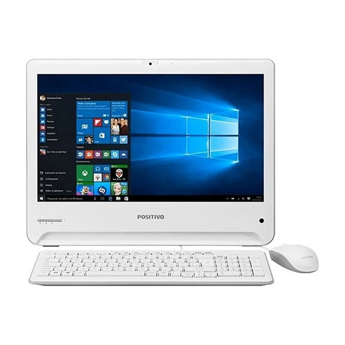 All In One Positivo UL7550 - Branco - Intel Core i3-4005U - RAM 4GB - HD 500GB - Tela 18.5" - Windows 10