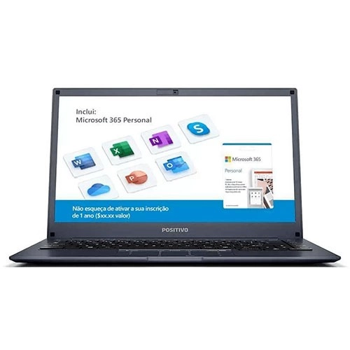 Notebook Positivo Motion Q4128B - Intel Atom X5-Z8330 - SSD 32GB - RAM 2GB - Tela 14” - Windows 10