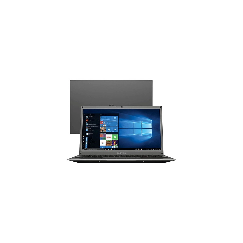Notebook Positivo Motion Q232B - Intel Atom X5-Z8300 - RAM 2GB - SSD 32GB - Tela 14” - Windows 10