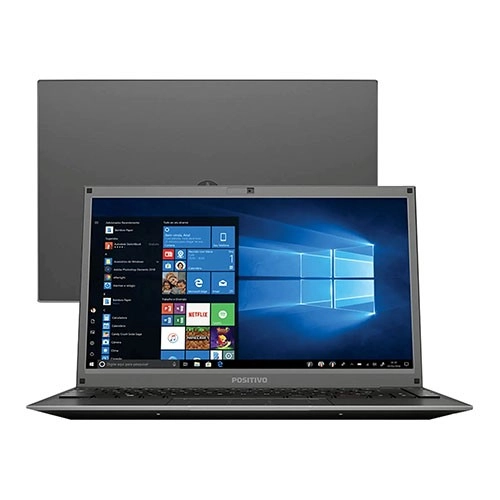 Notebook Positivo Motion Q232B - Intel Atom X5-Z8300 - RAM 2GB - SSD 32GB - Tela 14” - Windows 10