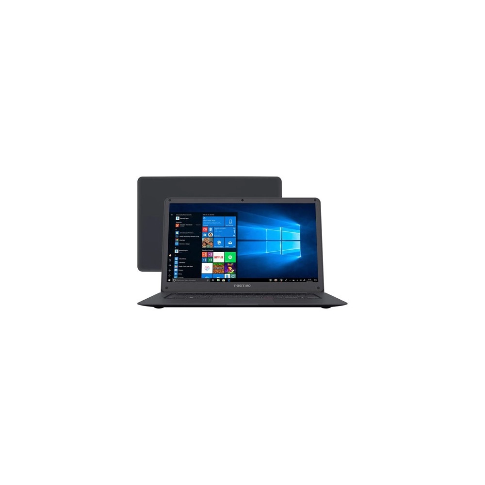 Notebook Positivo Motion Q232A - Intel Atom X5-Z8350 - RAM 2GB - SSD 32GB - Tela 14” - Windows 10