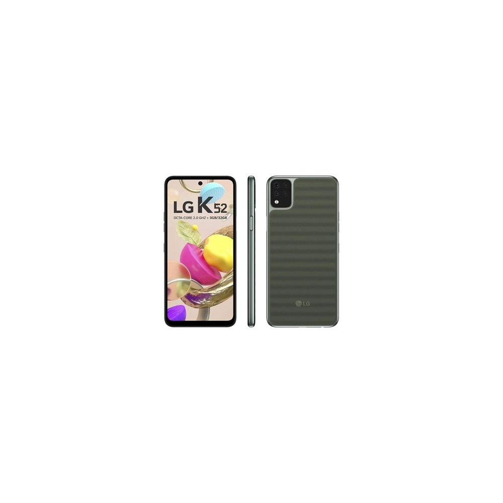 Smartphone LG K52 - Verde - 64GB - RAM 3GB - Octa Core - 4G - Câmera Quádrupla - Tela 6.6" - Android 10
