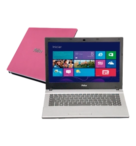 Notebook Philco 14F-R724WS - Rosa - Amd C-50 - RAM 4GB - HD 500GB - Tela 14" - Windows 7 Starter