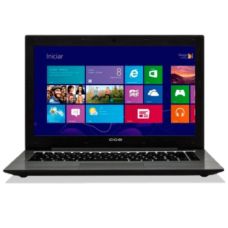 Notebook CCE Ultra Thin T745 - Intel Core i7-3517U - HD 500GB - RAM 4GB - LED 14" - Windows 8 - Prata