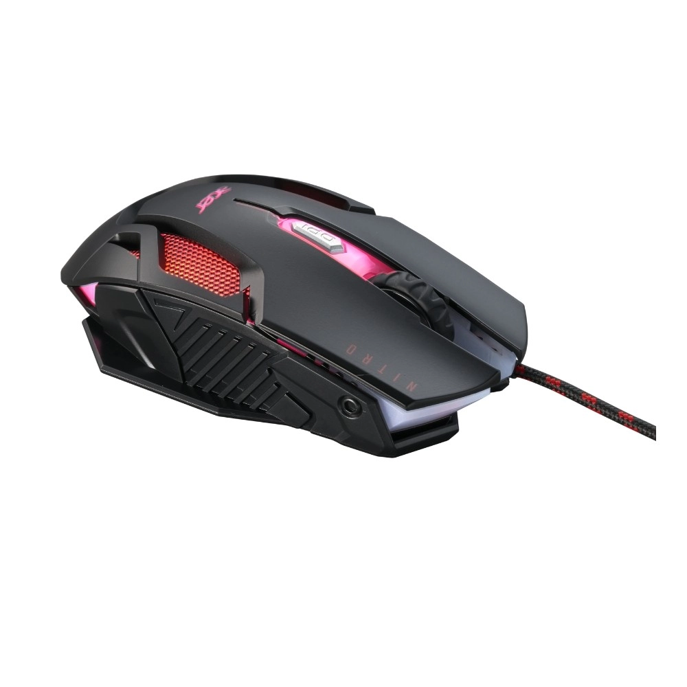 Mouse Gamer Óptico Acer Nitro NMW200 - Retroiluminado em 7 cores - 7200 DPI - 125MHz - 6 Botões - fio