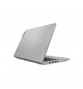 Design simples e prático do Lenovo S145 na cor prata.