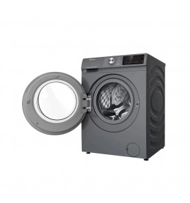 Porta da lava e seca Hisense Titanium 220V aberta mostrando o tambor.