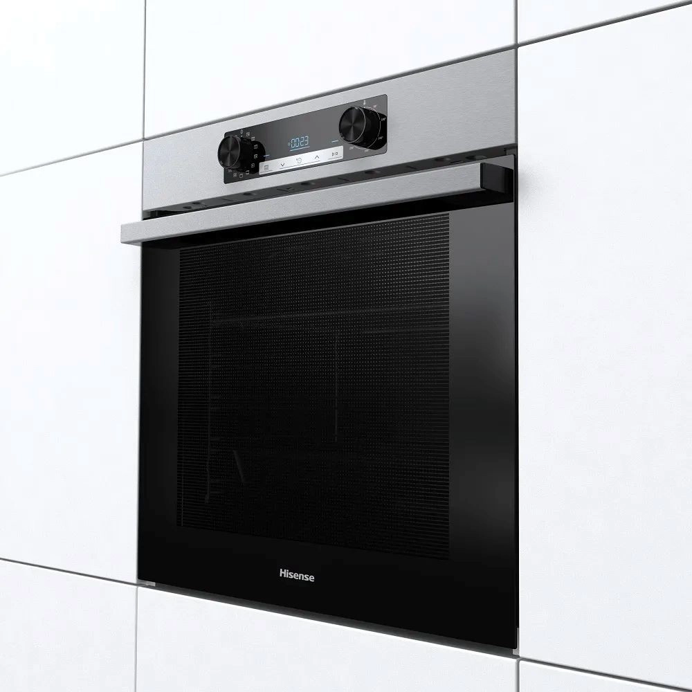 Lado direito do forno elétrico de embutir Hisense 77 litros.