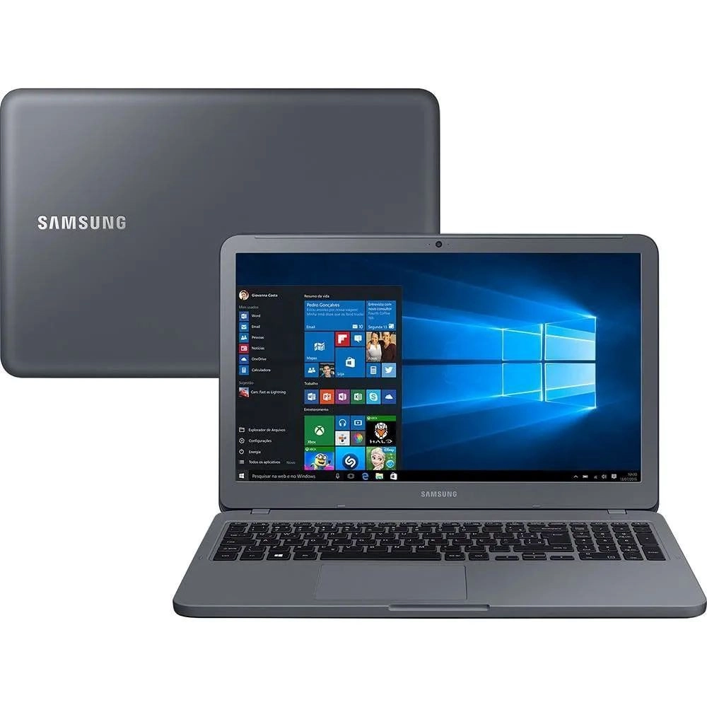 Notebook Samsung NP350XAA-KF1BR - Cinza - Intel Core i3-7020U - RAM 4GB - HD 1TB - Tela 15.6” - Windows 10