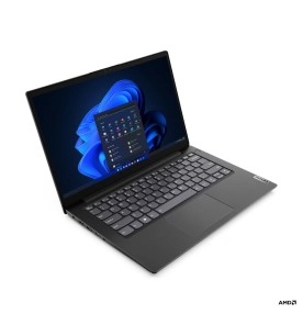 Portas do Lenovo V14 G3: USB, HDMI e saída de áudio - Notebook profissional com Ryzen 7
