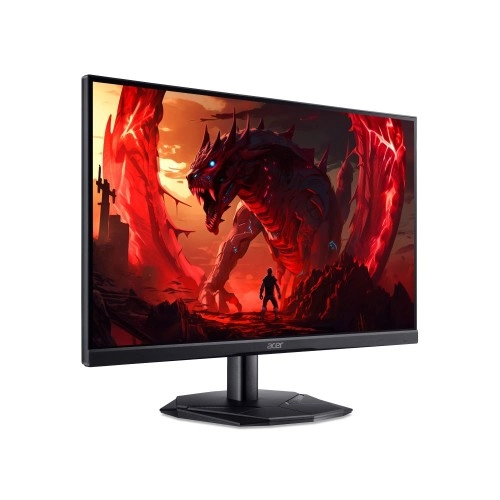 Monitor gamer Acer Nitro KG251Q visto de frente com imagem na tela.