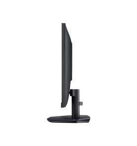 Visão lateral do monitor gamer mostrando design.