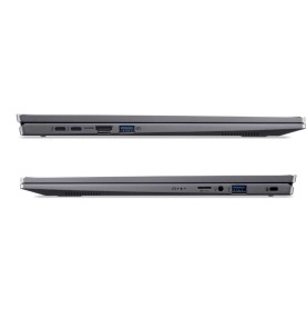 Detalhe das portas de conexão do notebook Swift Go.