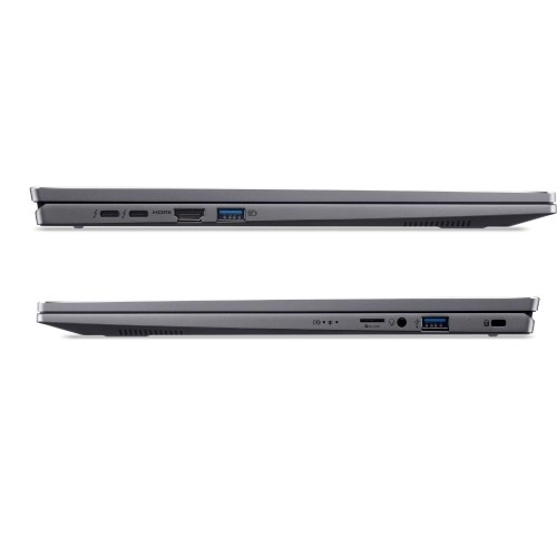 Detalhe das portas de conexão do notebook Swift Go.