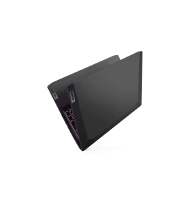 Parte traseira superior do Lenovo Ideapad Gaming 3 destacando detalhes do design