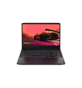 Notebook Lenovo Ideapad Gaming 3 visto de frente com acabamento gamer