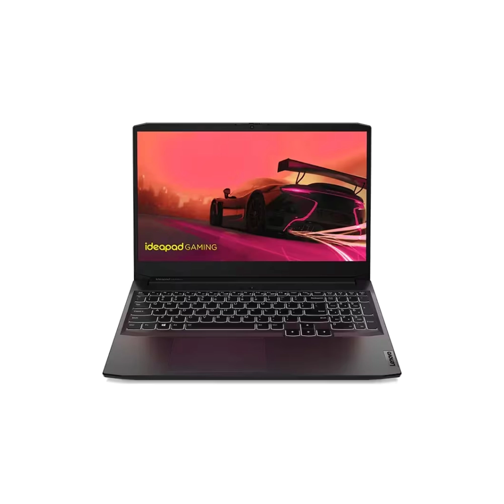 Notebook Lenovo Ideapad Gaming 3 visto de frente com acabamento gamer