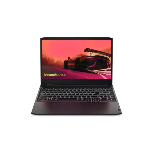 Notebook Lenovo Ideapad Gaming 3 visto de frente com acabamento gamer