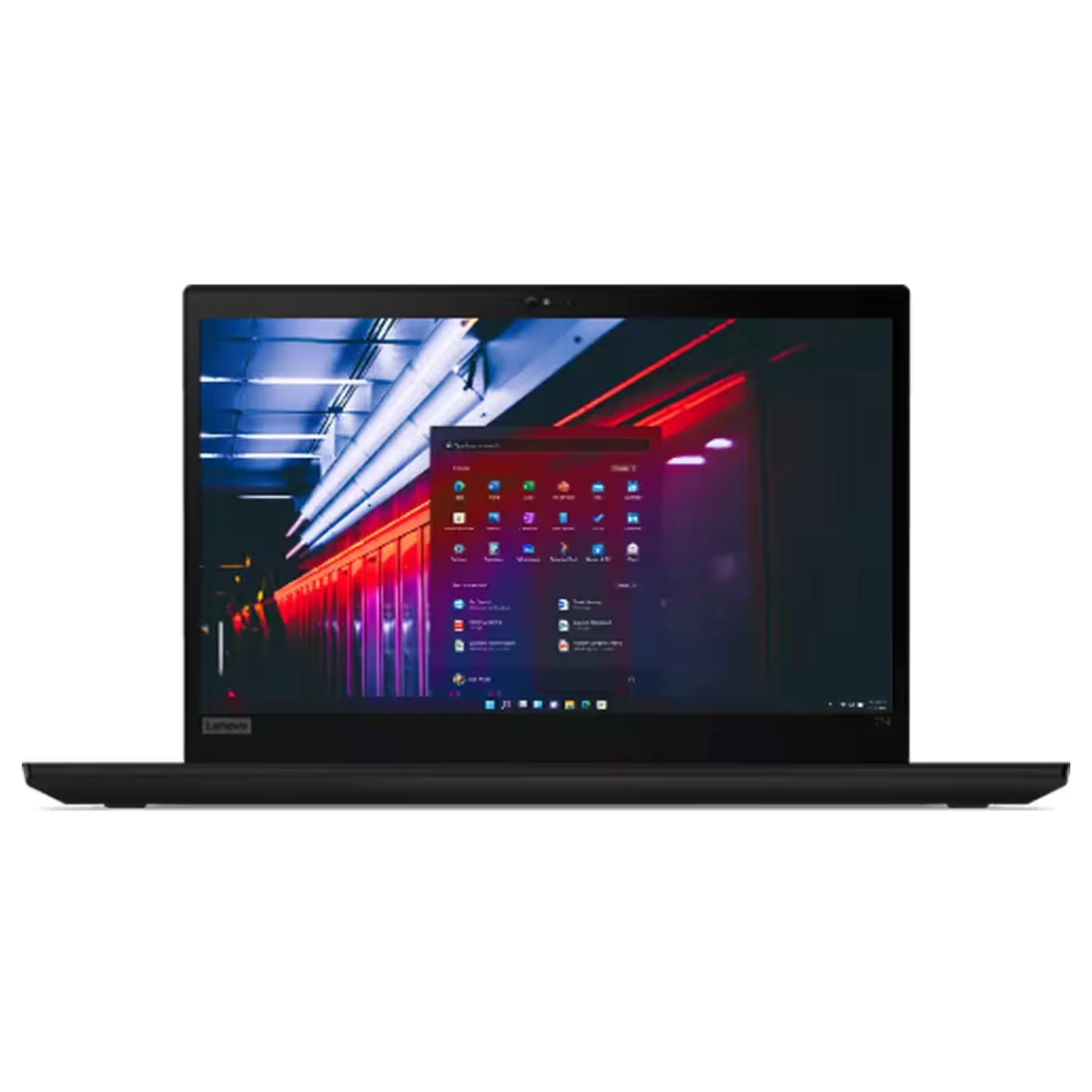 Notebook Lenovo ThinkPad T14 visto de frente com tela de 14 polegadas