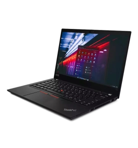 Lado direito do Lenovo ThinkPad T14 com portas USB e HDMI