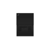 Parte traseira superior do Lenovo ThinkPad T14 com acabamento preto clássico
