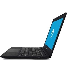 Close na tela HD anti-reflexo de 11.6" do Positivo Chromebook CH1195, perfeita para ambientes iluminados