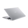 Parte traseira superior do notebook Acer Aspire 5 prata.